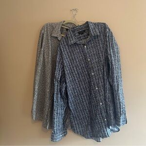 Banana Republic Multicolor Floral Button-Up Shirt bundle of 2 long sleeve